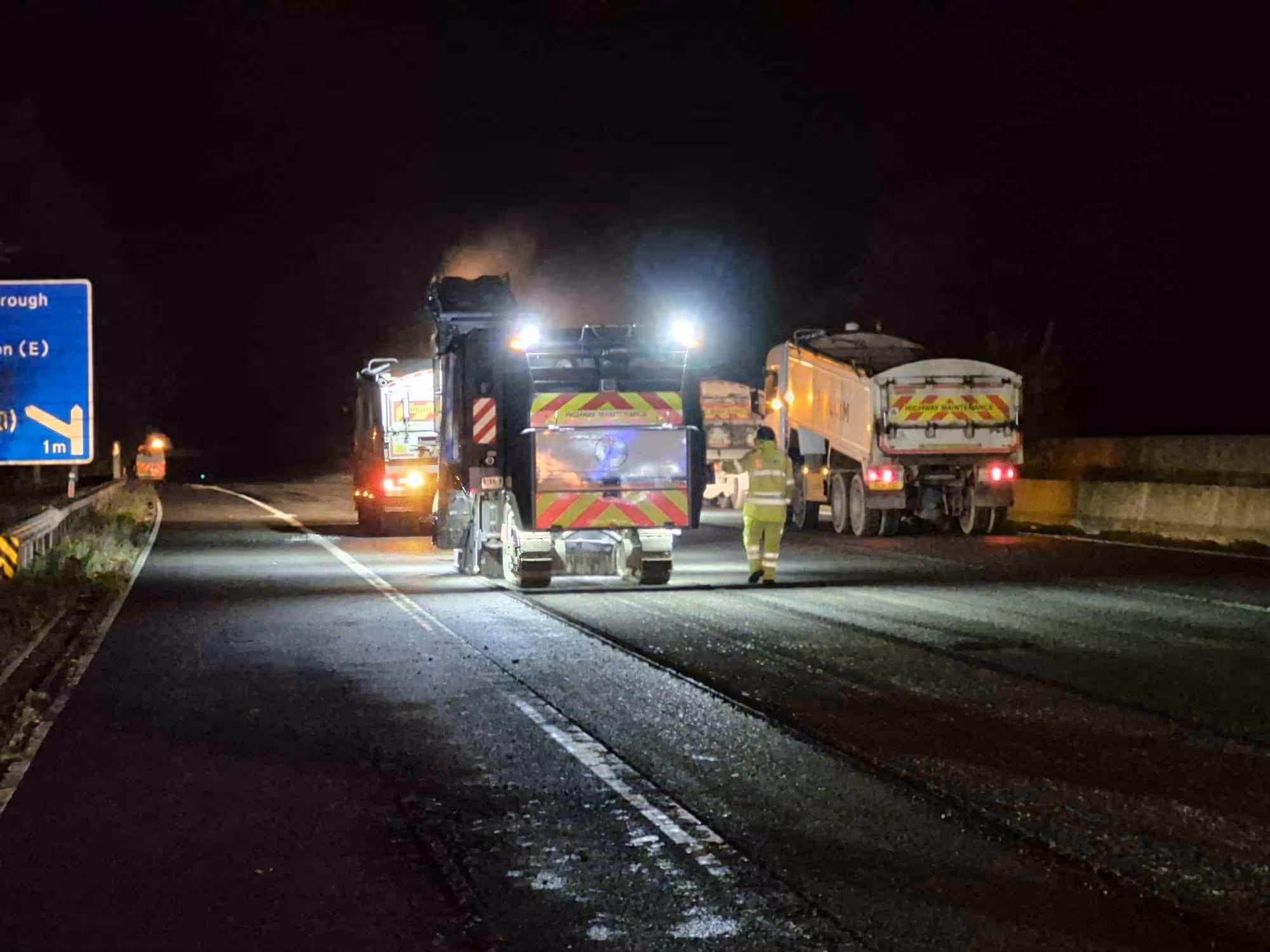 ABM Road Planings fleet from behind